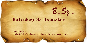 Bölcskey Szilveszter névjegykártya